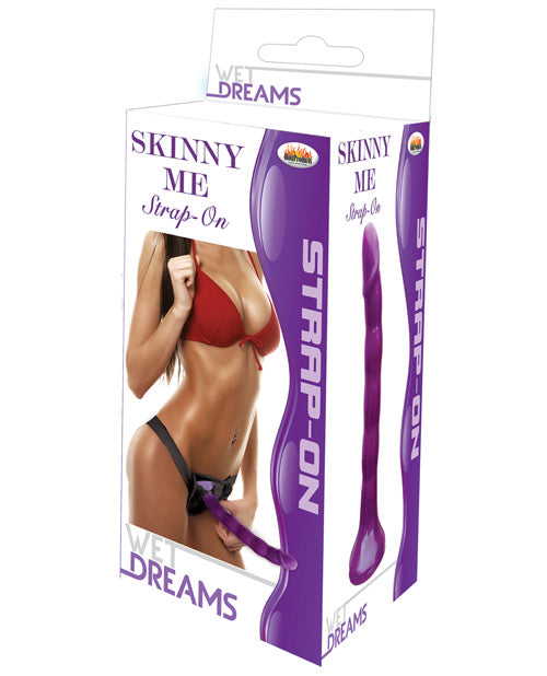 Gode ceinture 17,5 cm avec harnais Wet Dreams Skinny Me - Violet