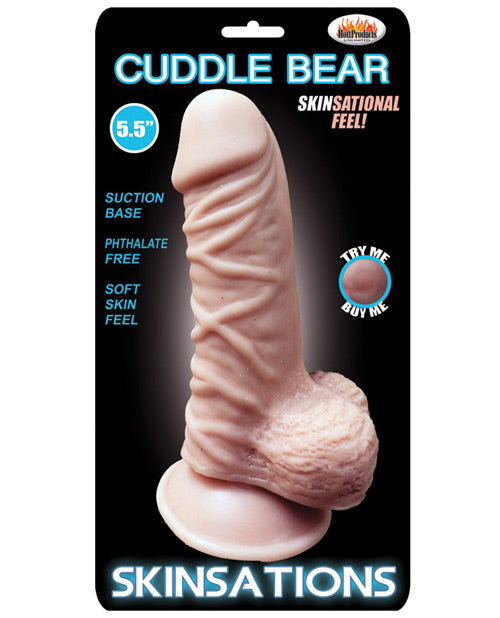 Skinsations Cuddle Bear gros gode 14 cm | Gode à ventouse | Gode réaliste étanche