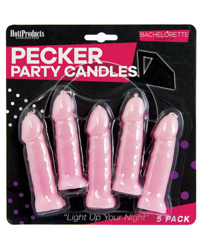 Bougies pour enterrement de vie de jeune fille (pack de 5 rose)