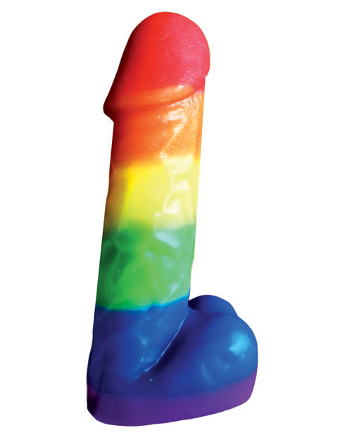 Bougie de fête pénis arc-en-ciel