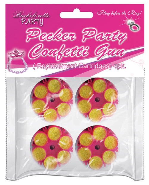 Cartucho de recarga de confeti Party Pecker - Paquete de 4