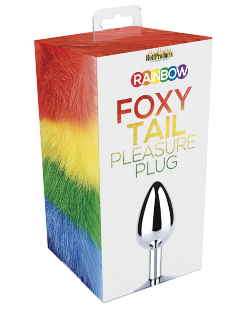 Plug anal en queue de renard arc-en-ciel