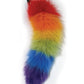 Plug anal en queue de renard arc-en-ciel