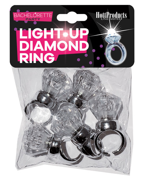 Bague diamant lumineuse - Lot de 5