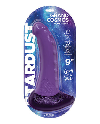 Gode réaliste Stardust Grand Cosmos | Gros gode lisse de 17,7 cm | Gode violet à ventouse
