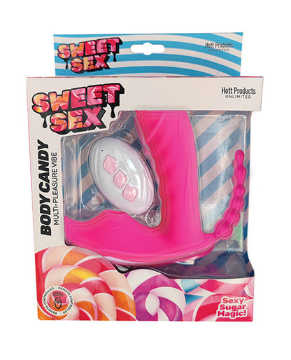 Vibrador Multiplacer Sweet Sex Body Candy con Control Remoto - Magenta