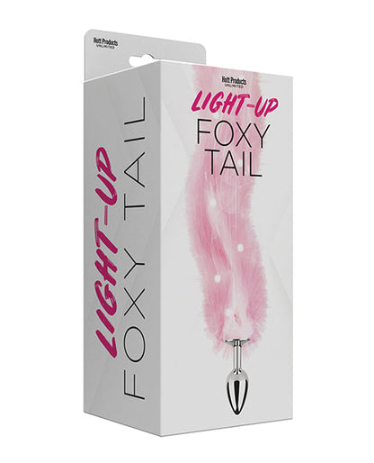 Plug anal en fausse fourrure lumineuse Foxy Tail - Rose