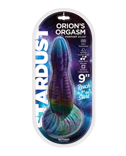 Gode réaliste Orgasme Stardust Orion | Gode de 15 cm avec bosses et rainures | Gode à ventouse