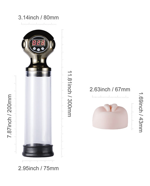 Godet de masturbation masculin type pipe Pompe à pénis agrandissante - Transparent