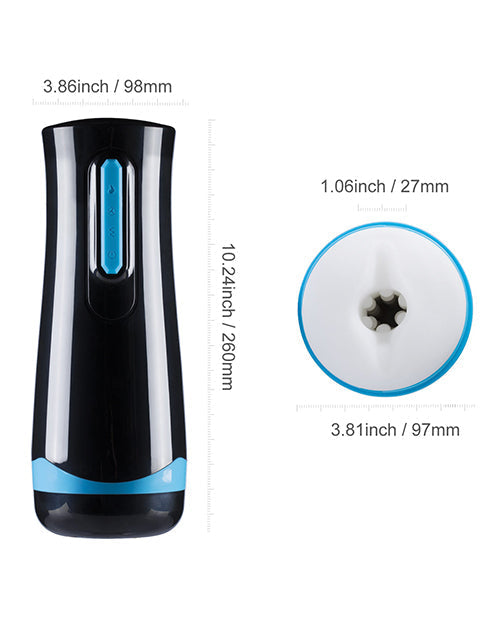 Masturbateur Masculin Automatique Haven Avec Manchon de Pénétration Aspirant - Noir