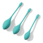 Juego de bolas chinas Bluebell Floral de 3 tamaños y pesos para ejercicios de Kegel - Azul