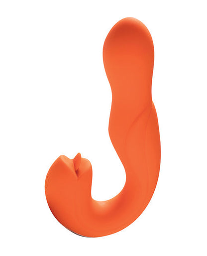 Vibromasseur Joi avec tête rotative pour point G et lécheur de clitoris - Orange
