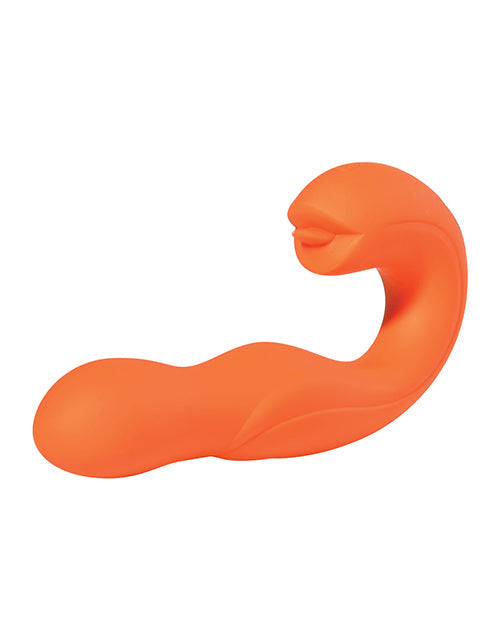 Vibromasseur Joi avec tête rotative pour point G et lécheur de clitoris - Orange