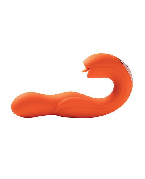 Vibromasseur Joi avec tête rotative pour point G et lécheur de clitoris - Orange
