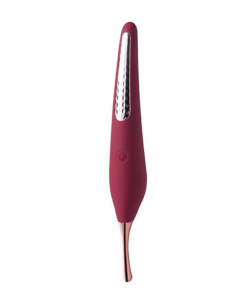 Vibromasseur clitoridien et stimulateur de mamelons Ms. Honey Pinpoint - Rouge Vin