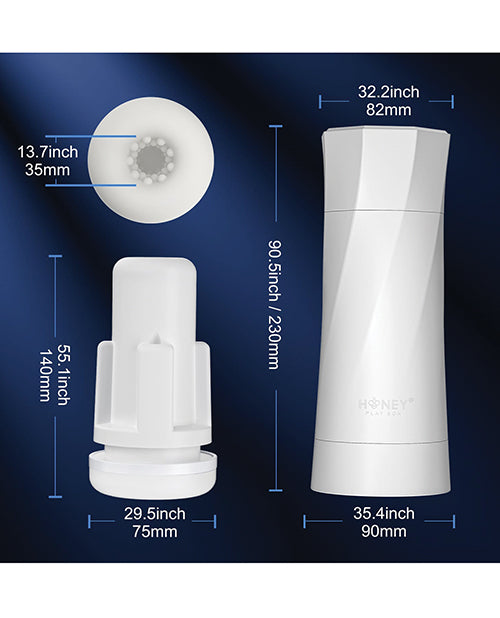 Masturbateur oral vibrant et aspirant Sky Intense - Blanc