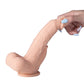 Vibrador Colter controlado por aplicación | Dildo realista marfil | Dildo grande de 8.5" | Vibrador con movimiento con estimulador de clítoris