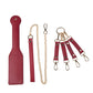 Kit de bondage Kinky Play Box Pasión Roja de 8 piezas - Rojo