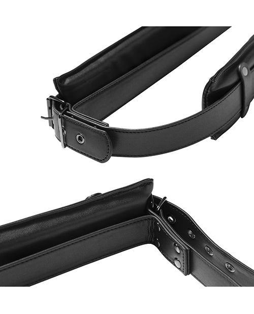 Juego Kinky Box Sling Acolchado Abierto con Soporte para Posiciones - Negro