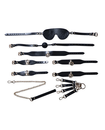 Kit BDSM Kinky Play Box de 5 piezas de bondage - Negro