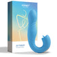 Vibrador Joi de empuje de punto G y estimulador de clítoris controlado por aplicación - Azul