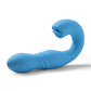 Vibrador Joi de empuje de punto G y estimulador de clítoris controlado por aplicación - Azul