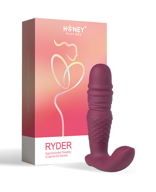 Vibreur Télécommandé Ryder pour Point G et Clitoris - Rouge Rosé