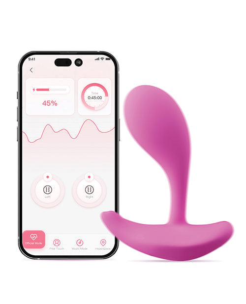 Vibreur portable connecté Oly pour clitoris et point G - Rose