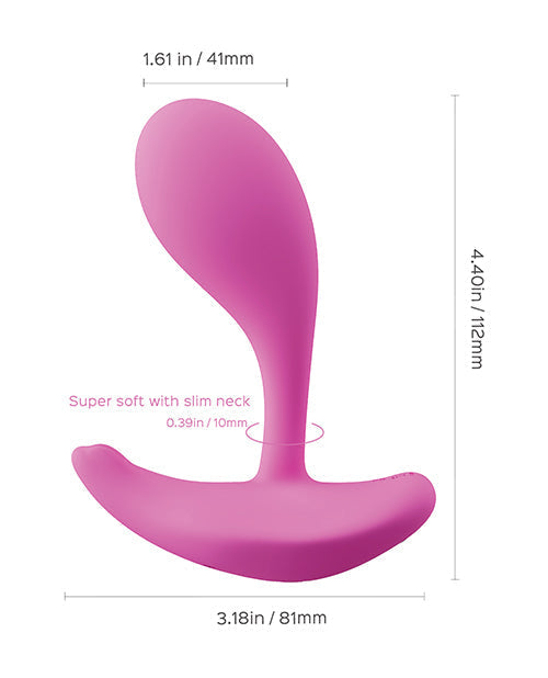Vibreur portable connecté Oly pour clitoris et point G - Rose