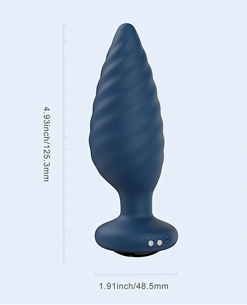 Vibreur anal rotatif Noah contrôlé par application - Bleu marine