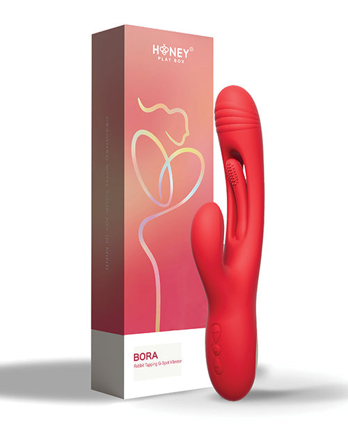 Vibromasseur point G Bora | Vibromasseur lapin vibrant | Vibromasseur clitoridien rouge | Meilleur vibromasseur pour femme