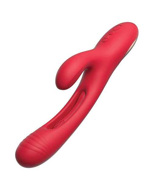 Vibromasseur point G Bora | Vibromasseur lapin vibrant | Vibromasseur clitoridien rouge | Meilleur vibromasseur pour femme