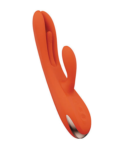 Vibreur Terri contrôlé par appli | Vibromasseur lapin Kinky Fingertapping | Vibreur Orange Phone