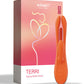 Vibreur Terri contrôlé par appli | Vibromasseur lapin Kinky Fingertapping | Vibreur Orange Phone