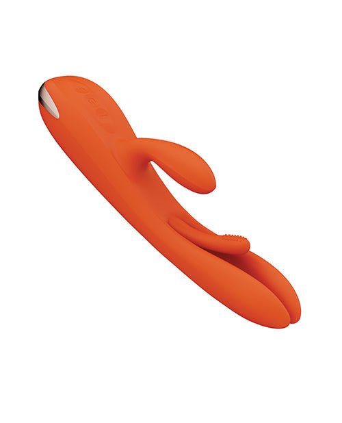 Vibreur Terri contrôlé par appli | Vibromasseur lapin Kinky Fingertapping | Vibreur Orange Phone