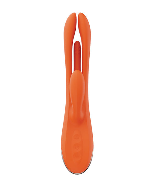 Vibreur Terri contrôlé par appli | Vibromasseur lapin Kinky Fingertapping | Vibreur Orange Phone