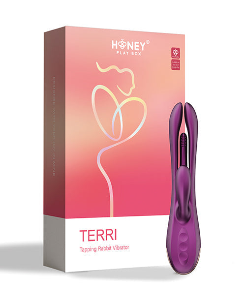 Vibromasseur télécommandé Terri | Vibromasseur lapin Kinky Finger Tapping | Vibromasseur téléphone violet