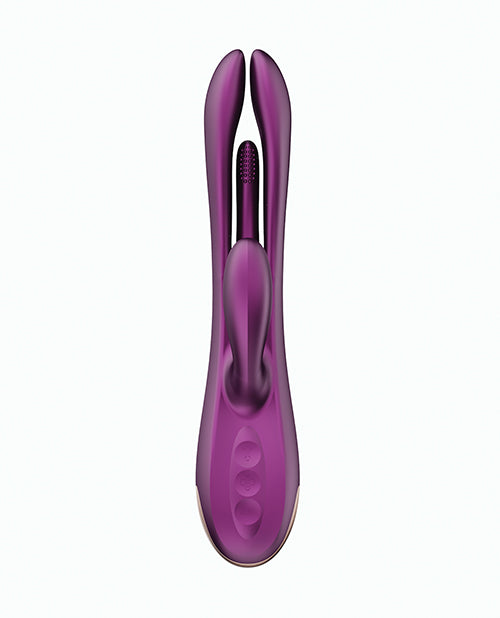 Vibromasseur télécommandé Terri | Vibromasseur lapin Kinky Finger Tapping | Vibromasseur téléphone violet