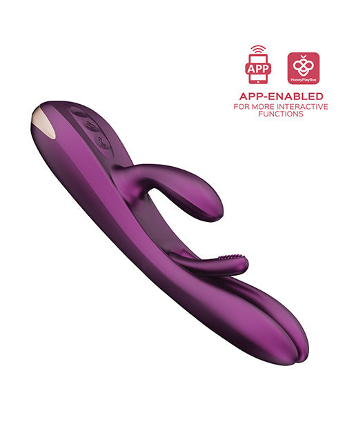 Vibromasseur télécommandé Terri | Vibromasseur lapin Kinky Finger Tapping | Vibromasseur téléphone violet