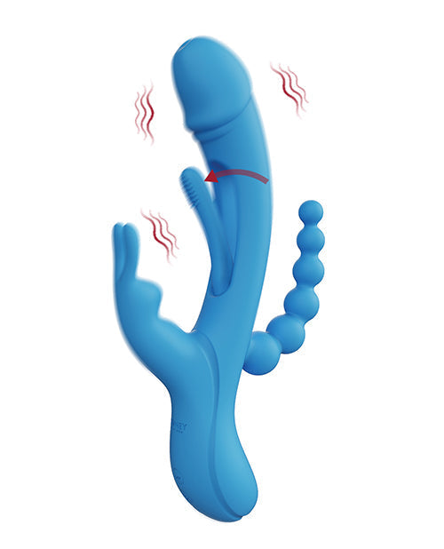Trilux 4X G Spot Vibrator | Kinky Finger Rabbit Vibrator avec perles anales | Blue Clit Vibrator | Meilleur vibrateur pour femme