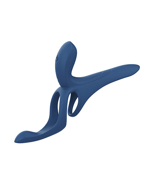 Vibradores para parejas Pleasure Pivot controlados por aplicación - Azul marino