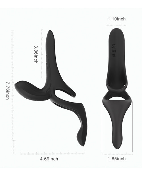 Vibrateurs de couple Pleasure Pivot contrôlables par application - Noir