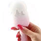 Masticable, con ventosa, golpeteo y vibración Crema Estimulante en Paleta - Rosa/Blanco