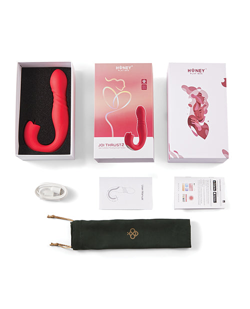 Joi Thrusting Vibrator 2 | Vibrador de punto G rojo | Vibrador de clítoris con 9 lenguas | Mejor vibrador para mujeres