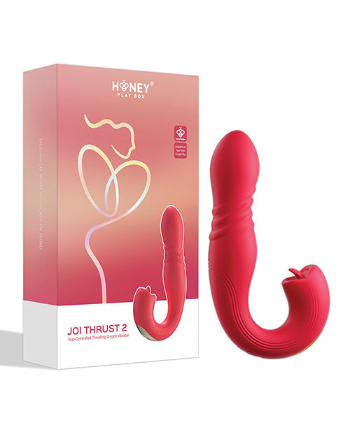 Joi Thrusting Vibrator 2 | Vibrador de punto G rojo | Vibrador de clítoris con 9 lenguas | Mejor vibrador para mujeres