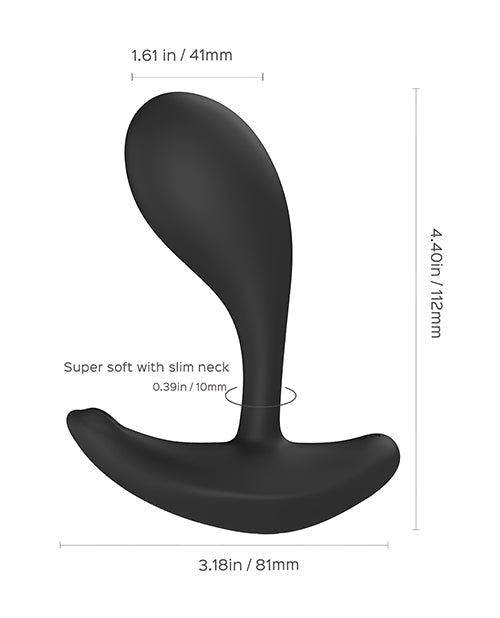Vibrador ponible Oly 2 con detección de presión y control por aplicación para clítoris y punto G - Negro