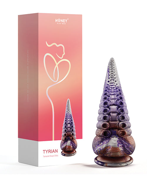Dildo realista con tentáculos Tyrian | Dildo con ventosa y forma | Dildo grande multicolor de 10 pulgadas de circunferencia