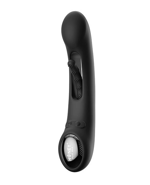 Vibrador de teléfono Tempo | Vibrador controlado por aplicación con sensor de presión | Vibrador de punto G de aleteo negro