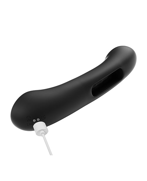 Vibrador de teléfono Tempo | Vibrador controlado por aplicación con sensor de presión | Vibrador de punto G de aleteo negro