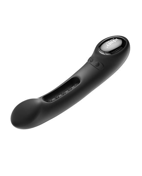 Vibrador de teléfono Tempo | Vibrador controlado por aplicación con sensor de presión | Vibrador de punto G de aleteo negro
